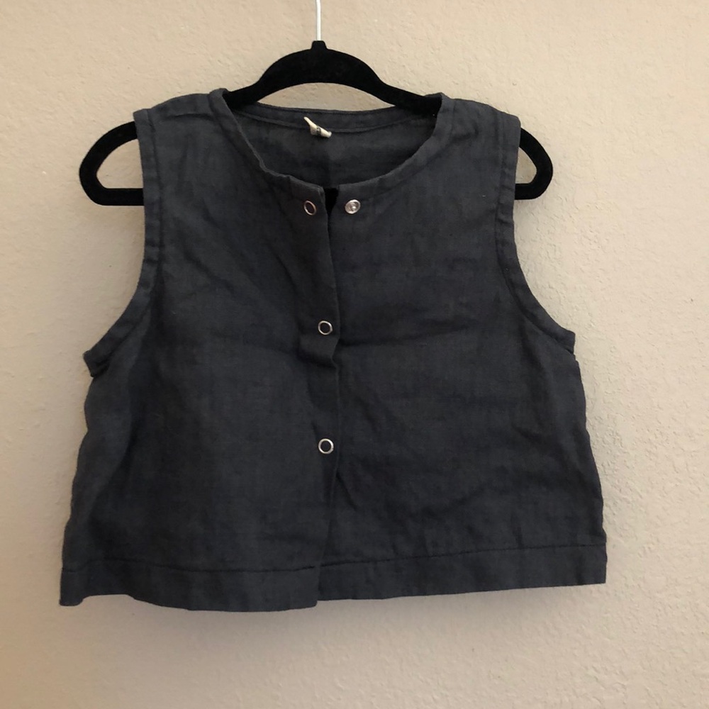 Linen crop top 6-12m Sunday afternoon Etsy brand